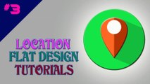 Location Flat Icon Design | UI/UX Design | Photoshop Tutorials