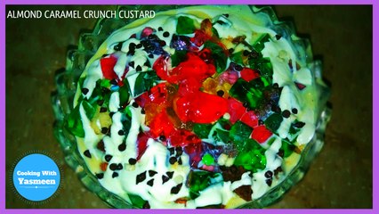 ALMOND CARAMEL CRUNCH CUSTARD | IN URDU/HINDI | WITH ENGLISH SUBTITLES