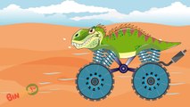 Dinosaurs Cartoons for Children | Monster Trucks Vs Sharks | Funny Animals Cartoons for Ba