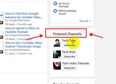 How to Add Youtube Featured Channels