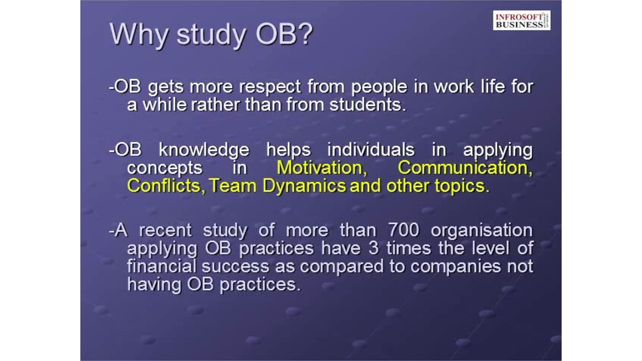 Episode 36 - Organizaional Behaviours - Infrosoft Graduate School of Business