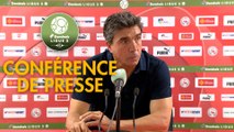 Conférence de presse Nîmes Olympique - Stade de Reims (0-1) : Bernard BLAQUART (NIMES) - David GUION (REIMS) - 2017/2018
