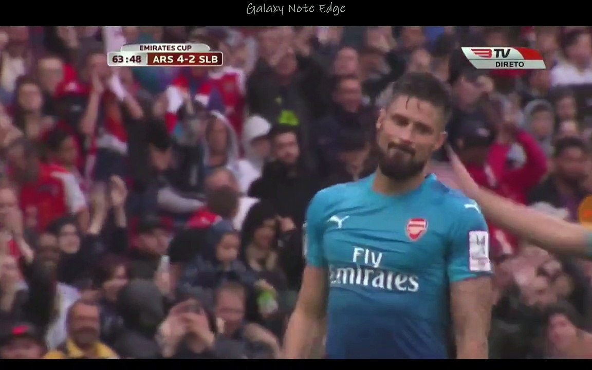 OLIVER GIROUD GOAL vs BENFICA (4-2) EMIRATES CUP-ARSENAL VS BENFICA