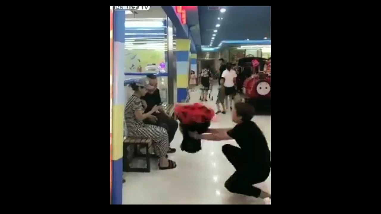 Funny Man Making Fun With Public