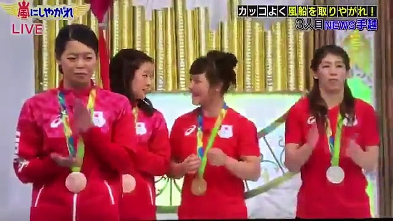 嵐にしやがれ (NEWS手越祐也) かっこよく風船をとるw