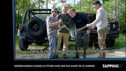 Gordon Ramsay chasse le python avec son fils avant de le cuisiner (vidéo)