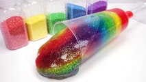 How To Make Cocktail Glitter Rainbow Slime Clay DIY