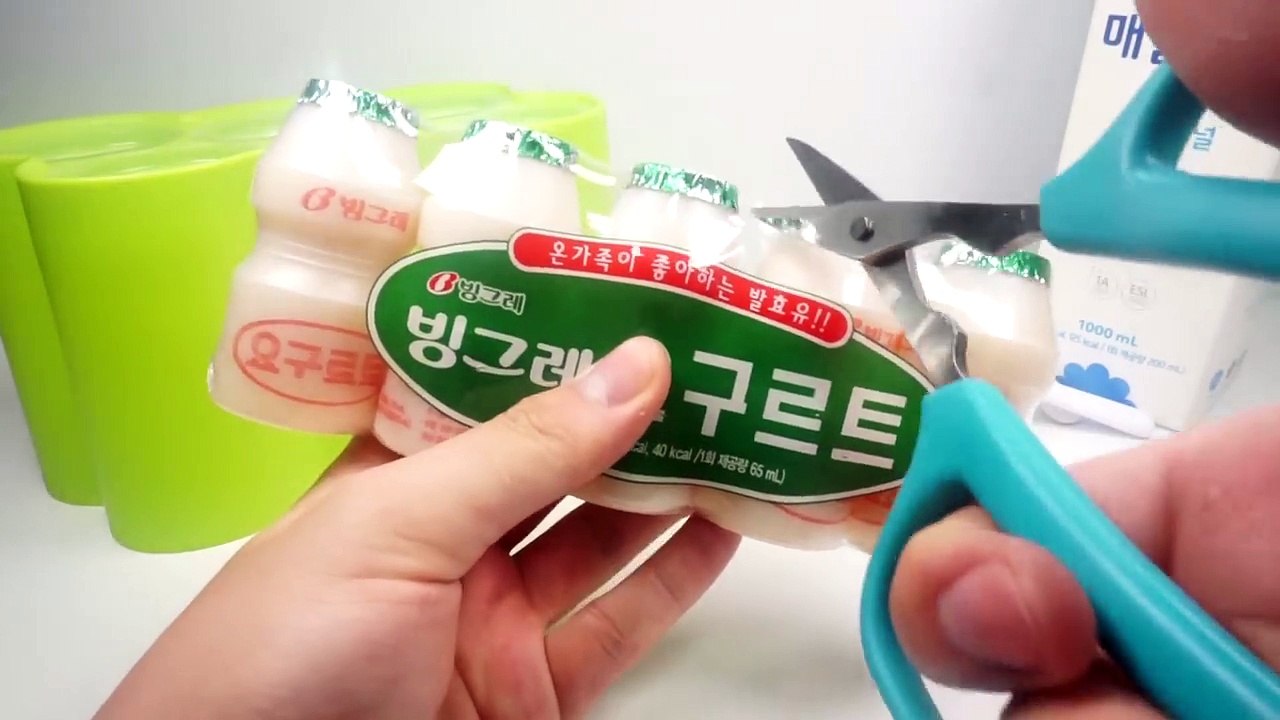 How To Make Milk Yogurt Rainbow Icecream DIY Zoku Classic Pops Ice Recipe At Home