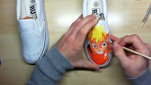 Naruto vs Sasuke Custom Painted Shoes | Simone Manenti