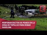 Huachicoleros provocan derrame de combustible en la México-Cuernavaca
