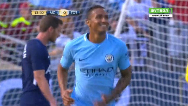 Danilo Super Power Shoot HD - Manchester City 1-0 Tottenham 30.07.2017 HD