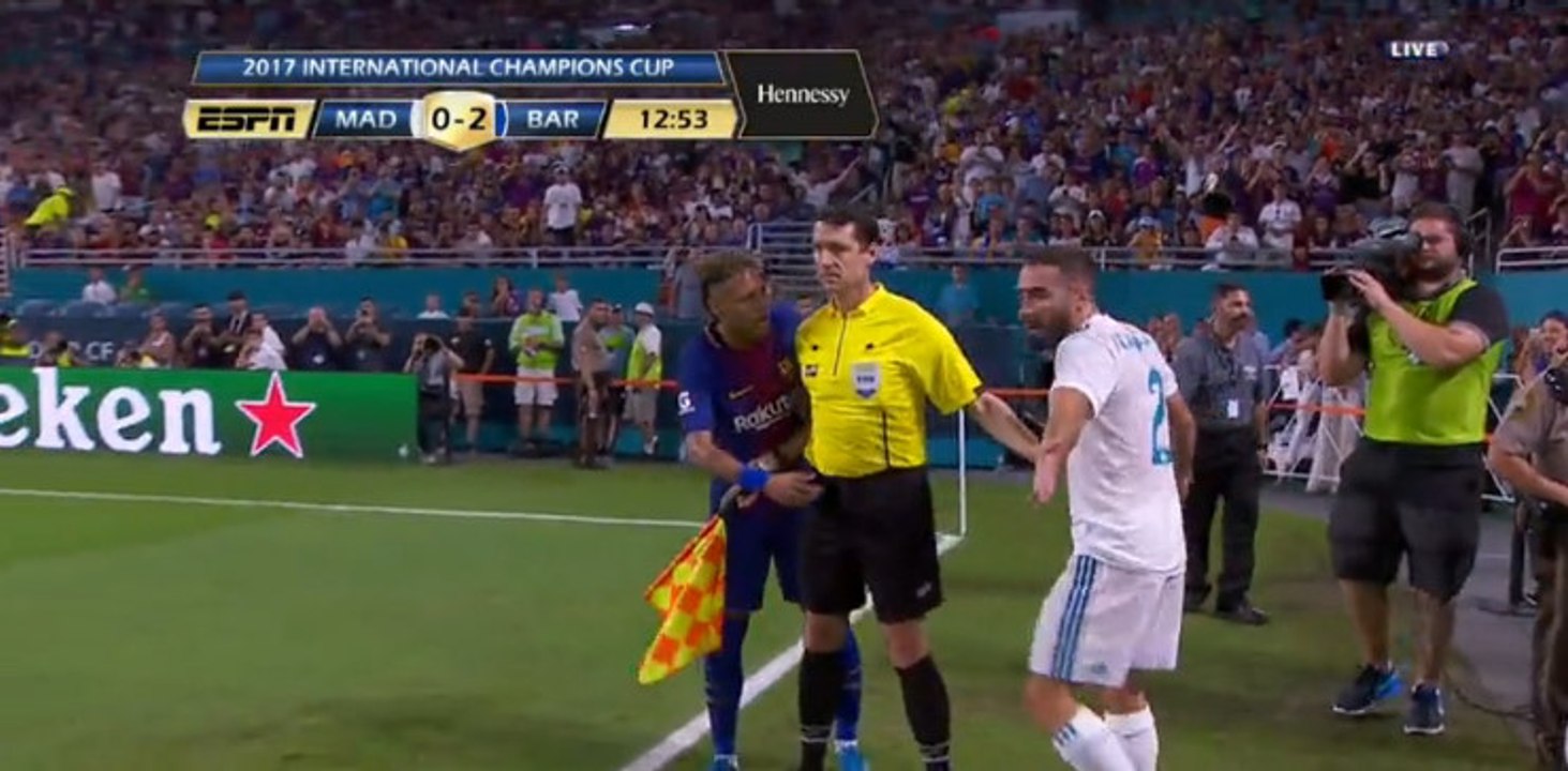 Dani Carvjal Fight With Neymar HD - Real Madrid vs Barcelona 30.07.2017