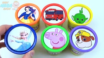 Descargar video: Сups Stacking Play Doh Clay The Little Bus Tayo Peppa Pig Talking Tom Learn Colors for Chi