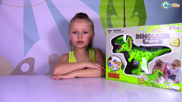 ВЛОГ Супер Динозавр Проектор для рисования Видео для детей