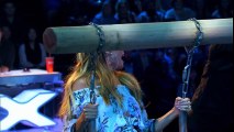 Tulga- Strongman Creates Human Swing With Heidi And Howie - America's Got Talent 2017