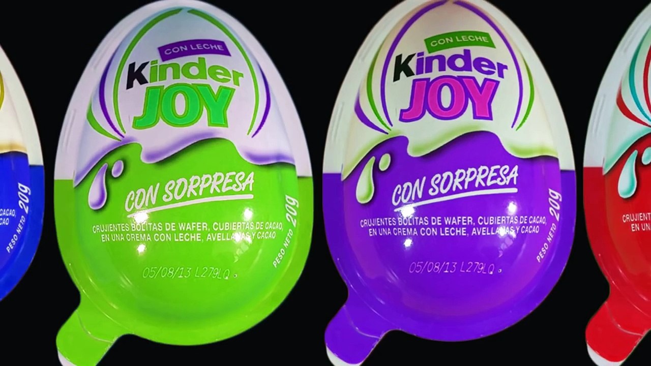 Surprise Eggs Kinder Joy Yellow Blue Green Edition! Prank For Kids Toddlers! Learn Colors