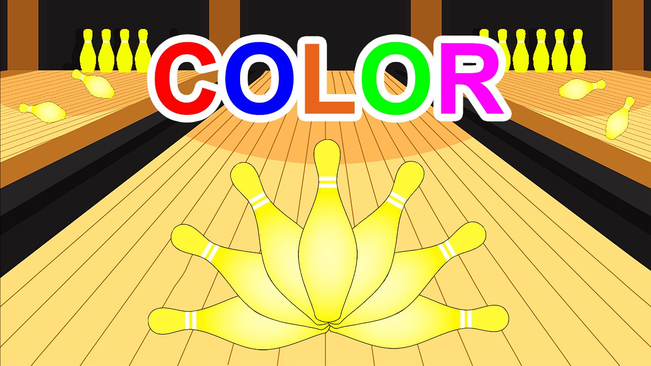 Learn Colors With Bowling Balls For Kids Children Toddlers Nursery Rhymes| How To Learn English Animation