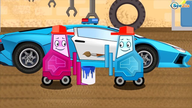 Policias dibujos animados. Niños policias en español Carros policias animados. Carros niños policias