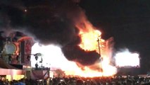 آتش سوزی همزمان با برگزاری جشنواره موسیقی در بارسلون