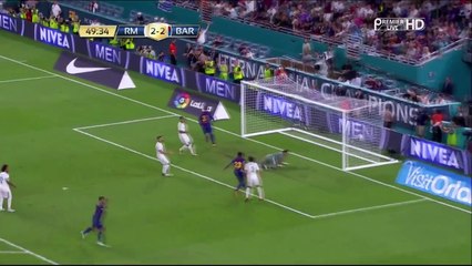 Gerard Pique Goal - Real Madrid vs Barcelona 2-3 HD 30-07-2017