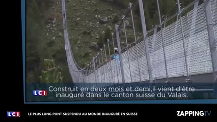 Le plus long pont suspendu au monde inauguré en Suisse (vidéo)