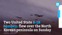 US bombers fly over North Korea after missile test