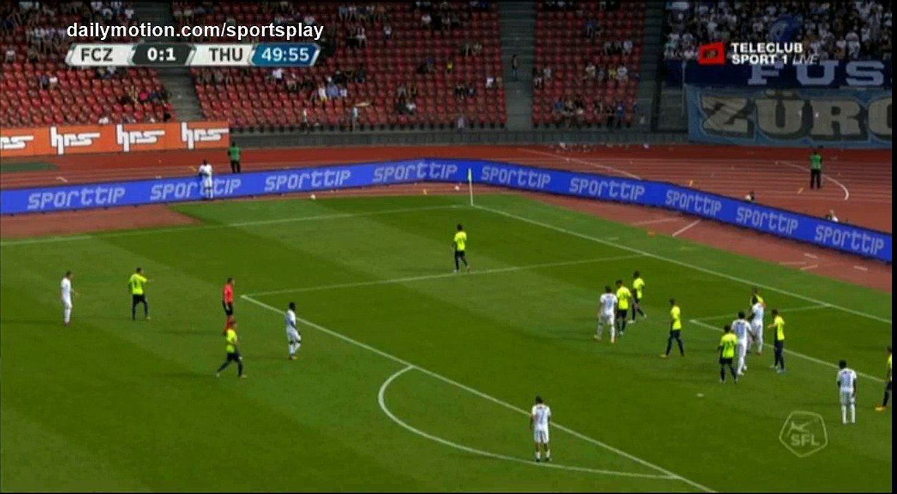 Michael Frey Goal HD - FC Zurich 1 - 1 Thun - 30.07.2017 (Full Replay)