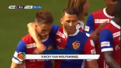Ricky van Wolfswinkel Super GOAL HD - Basel 3-1 FC Luzern 30.07.2017