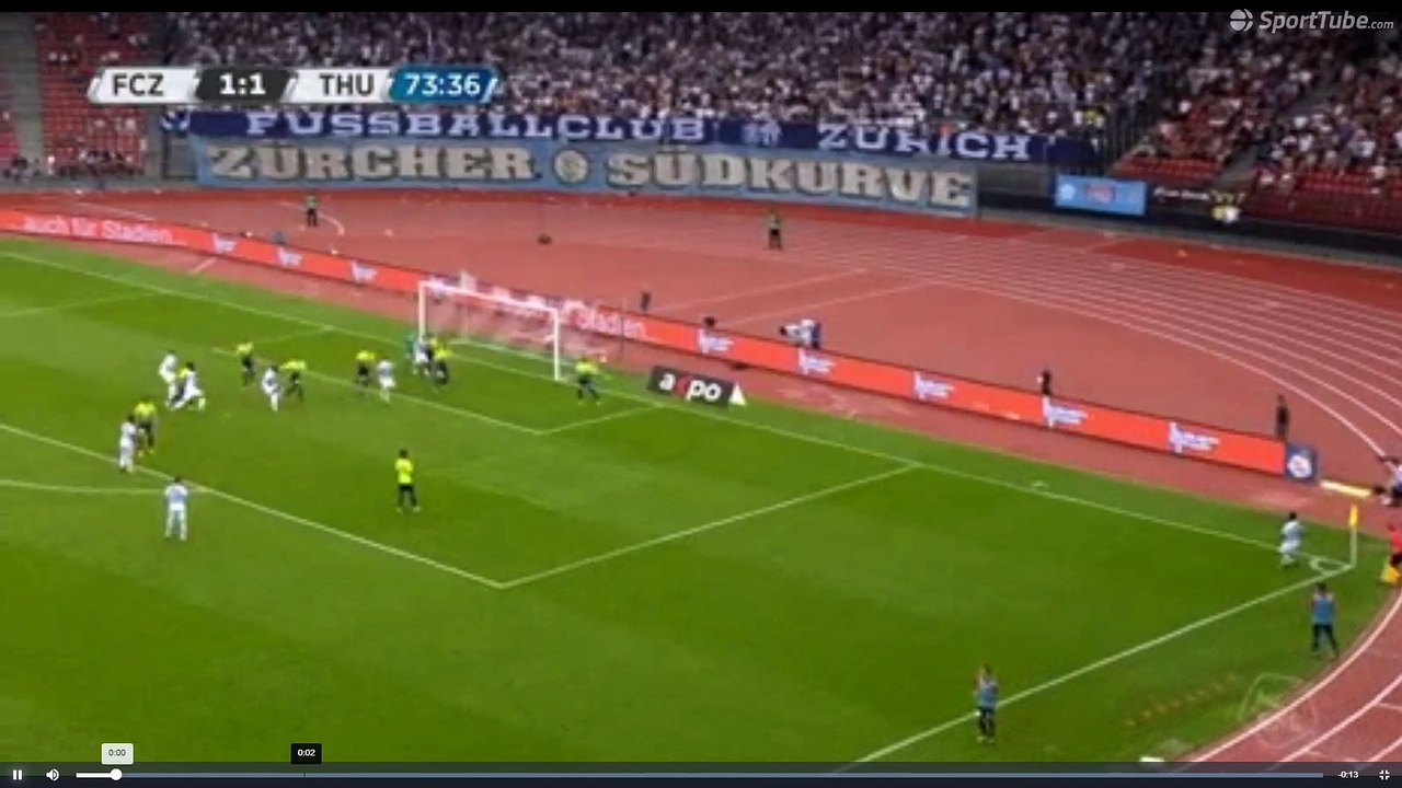 Alain Nef  Goal -  Zurich vs Thun 2-1  30.07.2017 (HD)