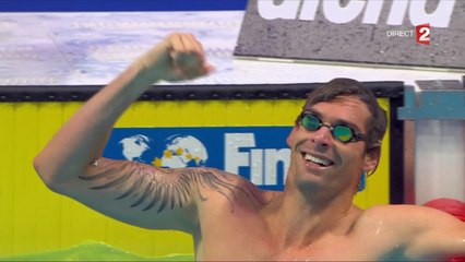 Camille Lacourt champion du monde du 50 m dos pour sa dernière course officielle ! Stravius 4e