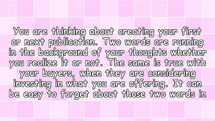 Booklet Tips - Two Crucial Words