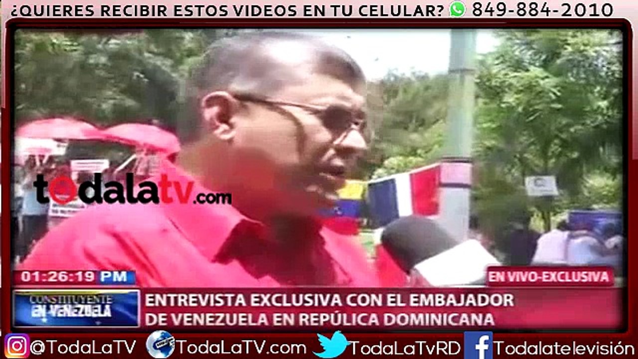 Entrevista exclusiva con el embajador de Venezuela en República Dominicana-CDN-Video