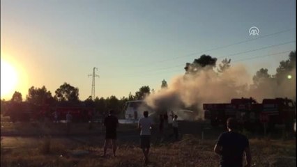 Muğla'da Tur Otobüsü Yandı