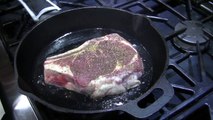 Pan Fried Oven Finished Bone-in Ribeye Steak