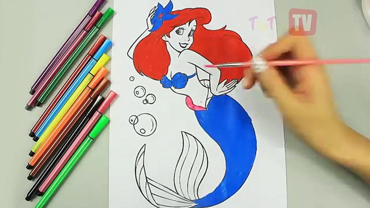 Lanime sirène la télé ariel sirène peint en dessin dessin animé dessin enseignement litte lamdepchobe