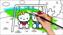 SPEED COLORING Hello Kitty Fun Day Coloring Book w/ Crayola Pip-Scents Scented Markers | K