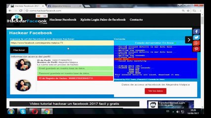 HACKEANDO UN FACEBOOK CON PROGRAMA EN LINEA