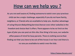 Best Online Babysitting Services at Houston, Denver and Dallas