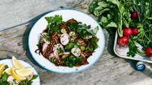 Grilled Squid with Chile Dressing and Herbs