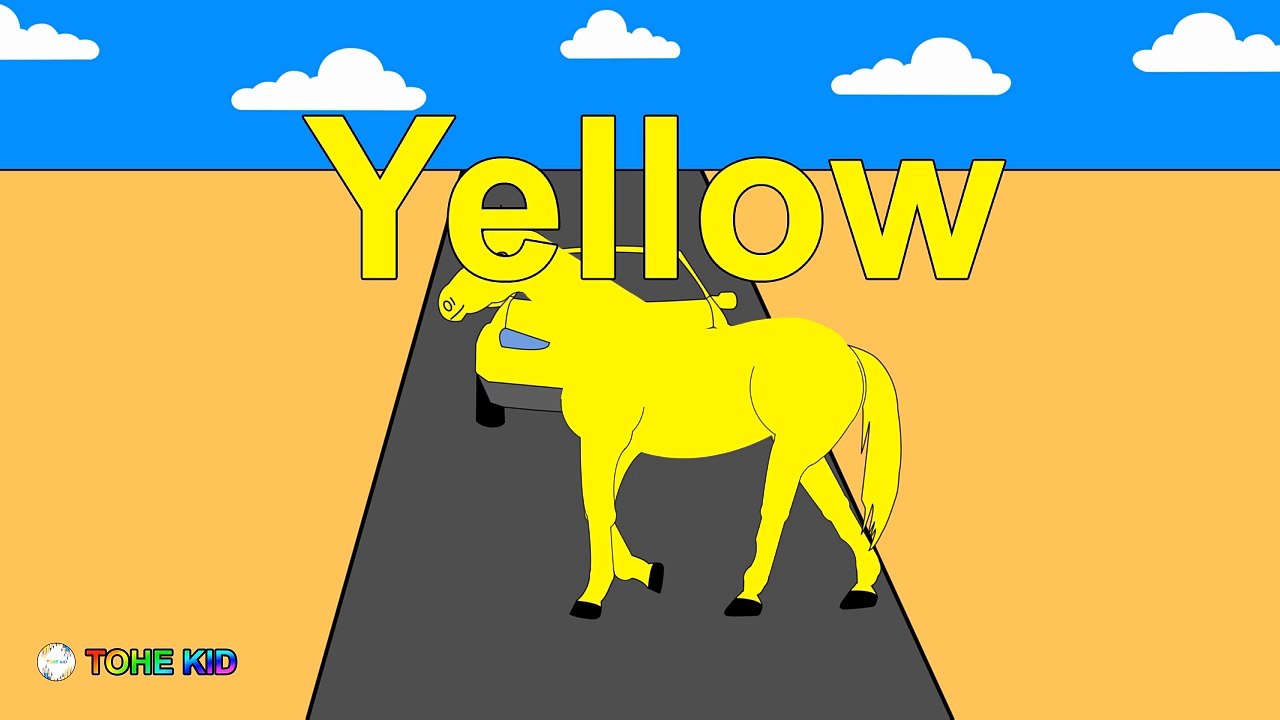 Learn Colors With Horses Colours Animal Cartoon Video For Kids Children | How To Learn English Animation #learncolors