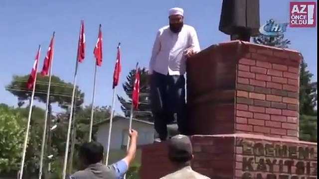 Atatürk heykeline saldıran gericiden rezil savunma: Rüyamda tebliğ edildi