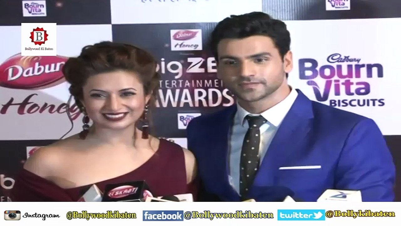 Vivek Dahiya with Divyanka Tripathi Dahiya  At Big Zee Entertainment Awards 2017
