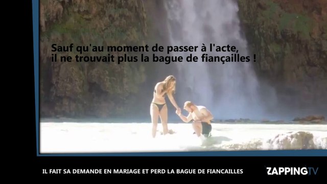 Un homme fait sa demande en mariage dans une cascade et perd la bague de fiançailles (vidéo)