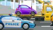 The Police Car Chases Monster Truck - Car & Truck Cartoon - New Vehicle for Kids