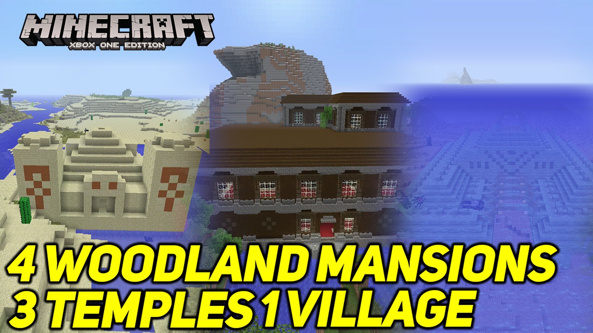 Minecraft Xbox One Seed - 4 Woodland Mansions 3 Temples 1 Village - video  Dailymotion