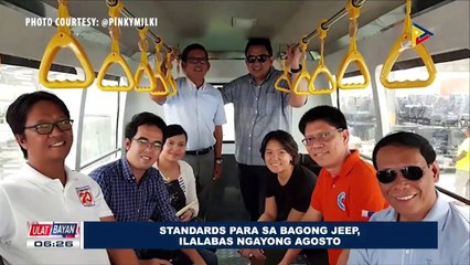 Standards para sa bagong jeep, ilalabas ngayong Agosto