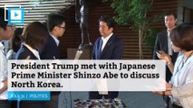 Trump and Japan PM talk 'grave' North Korea threat