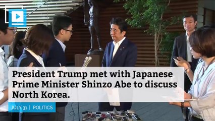 Trump and Japan PM talk 'grave' North Korea threat