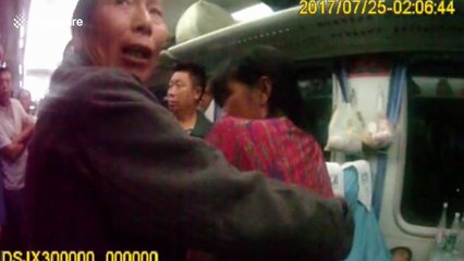 Commuters help woman give birth on busy train