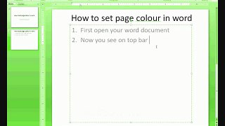 how to set background colour in microsoft word 2007